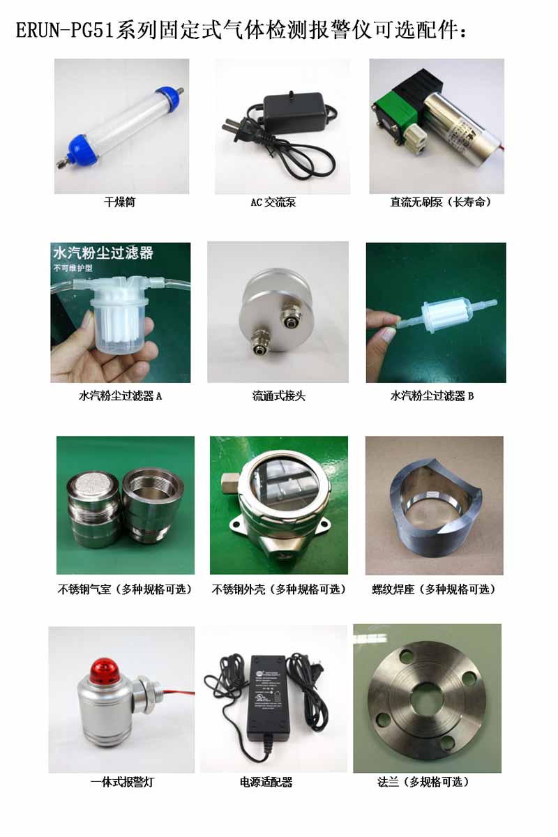 固定在線(xiàn)式壬烷氣體檢測(cè)報(bào)警儀可選配件